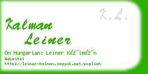 kalman leiner business card